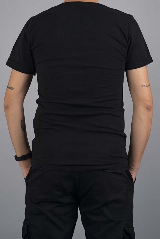 Men's Basic T-shirt Black - 4