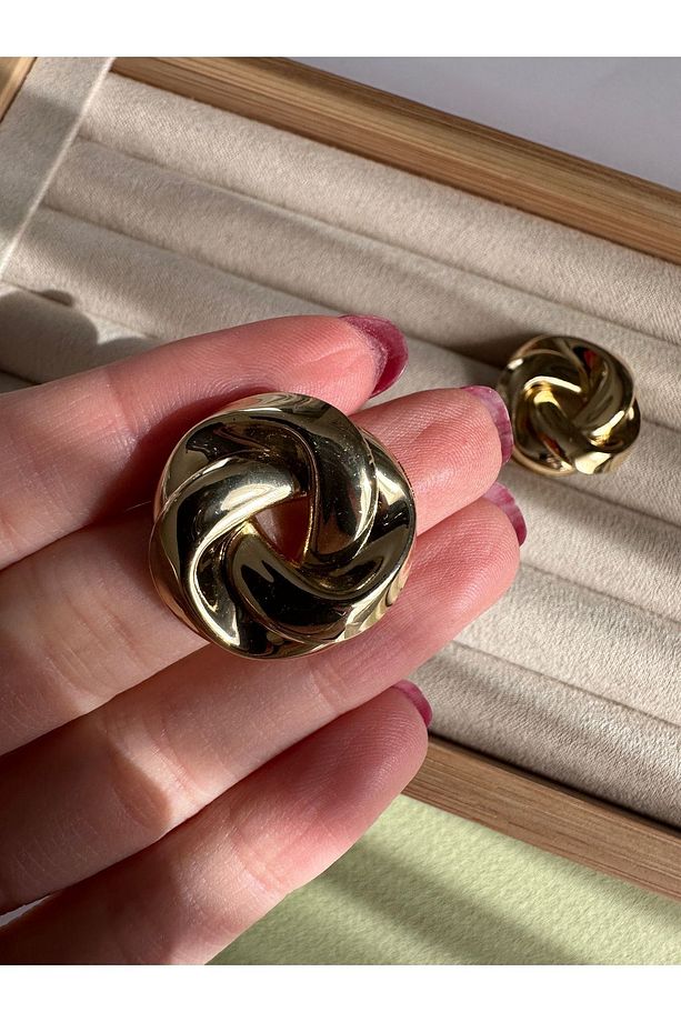 Gold Loop Küpe - 4