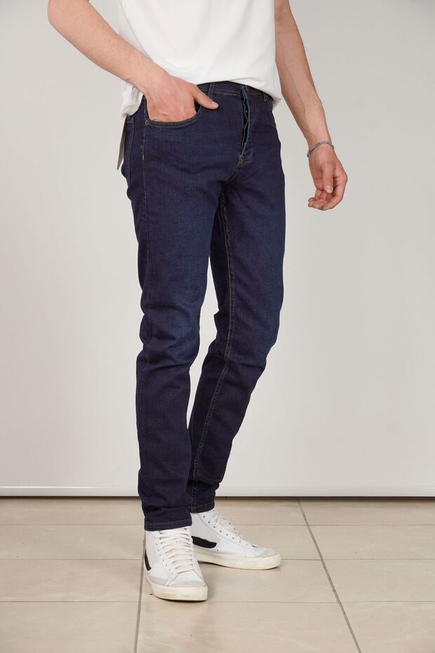 Erkek Lacivert Jeans