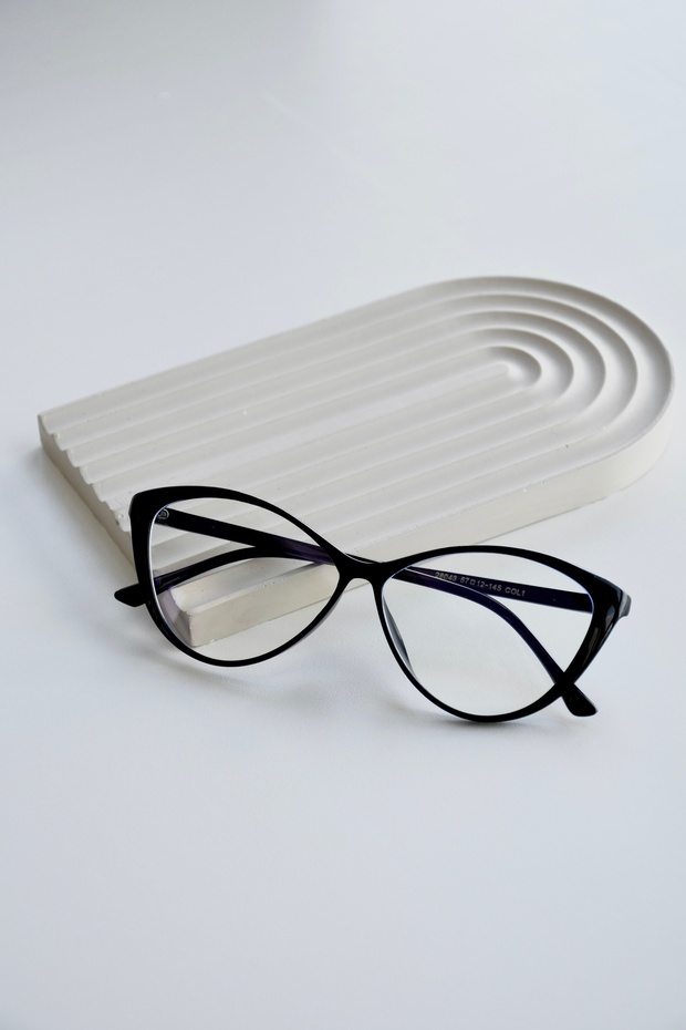 Unisex Cat Eye Blue Light Protected Glasses - New Season Black Transparent