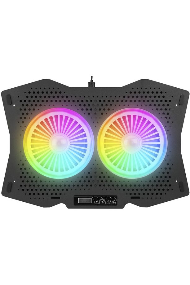Tornado Full Rgb 2fanlı Yükseklik Ayarlı 10-18 Laptop Soğutucu Ekranlı Notebook Soğutucu Stand - 3