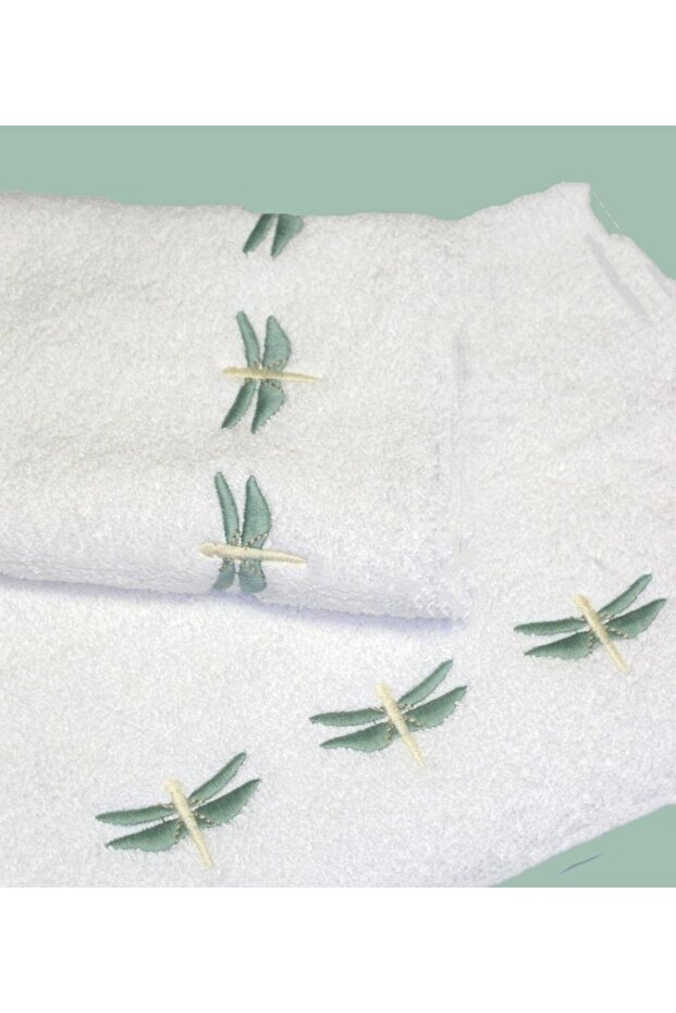 30x50 Dragonfly Embroidered Set of 3 Kitchen Towels