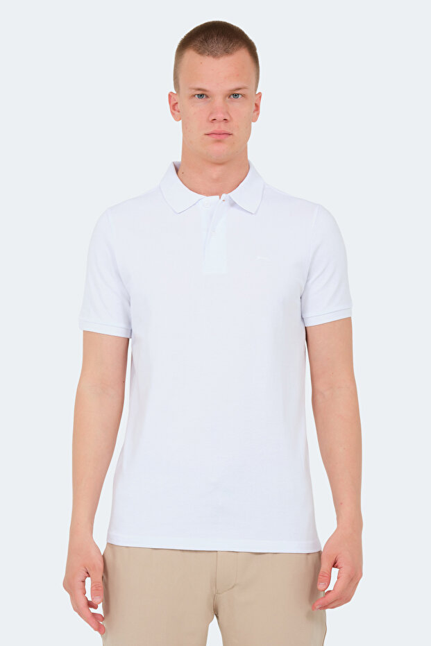Vale Ktn Men's Polo Neck White T-Shirt