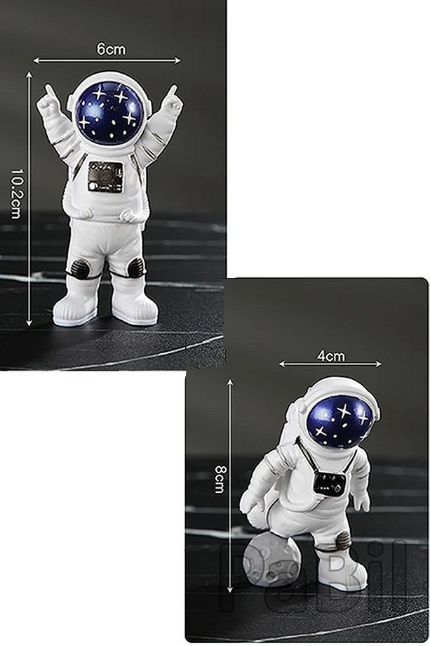 Galactic Series Astronot Aksiyon Figür Oyuncak Biblo Hediyelik 4 Parça Set - 7