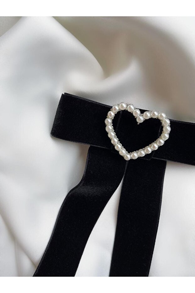 Design Heart Velvet Bow Buckle