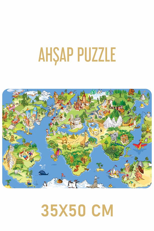 Dünyayı Geziyorum 200 Parça Ahşap Puzzle - 2