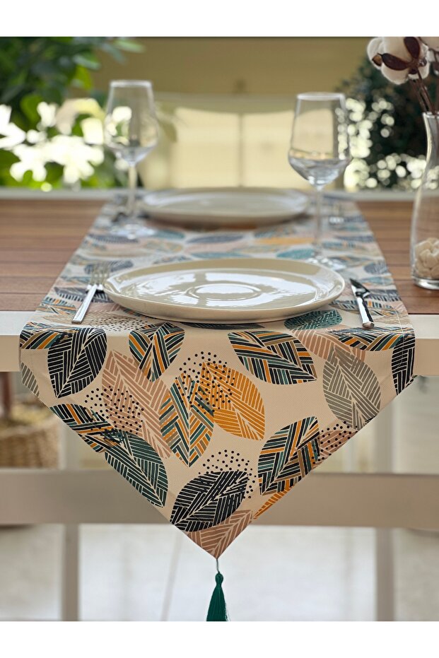 New Season, Soft Leaves Table Runner Tablecloth