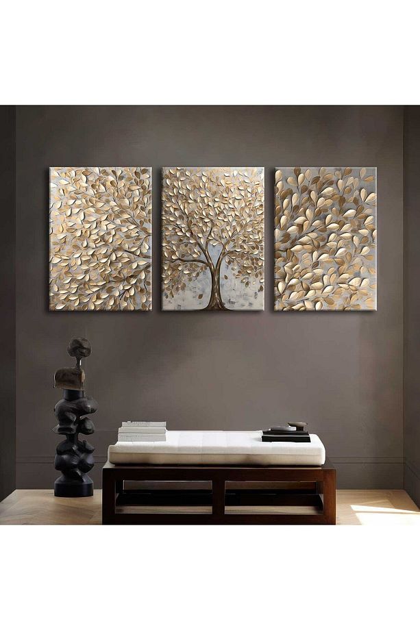Kanvas Duvar Tablosu 3'lü Canvas Tablo Seti - VOOV4217 - 3