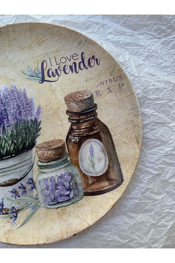 Lavanta Sepeti Duvar Tabağı Dekoratif Bahçe Balkon Mutfak Salon Duvar Süsü No:175 - 6