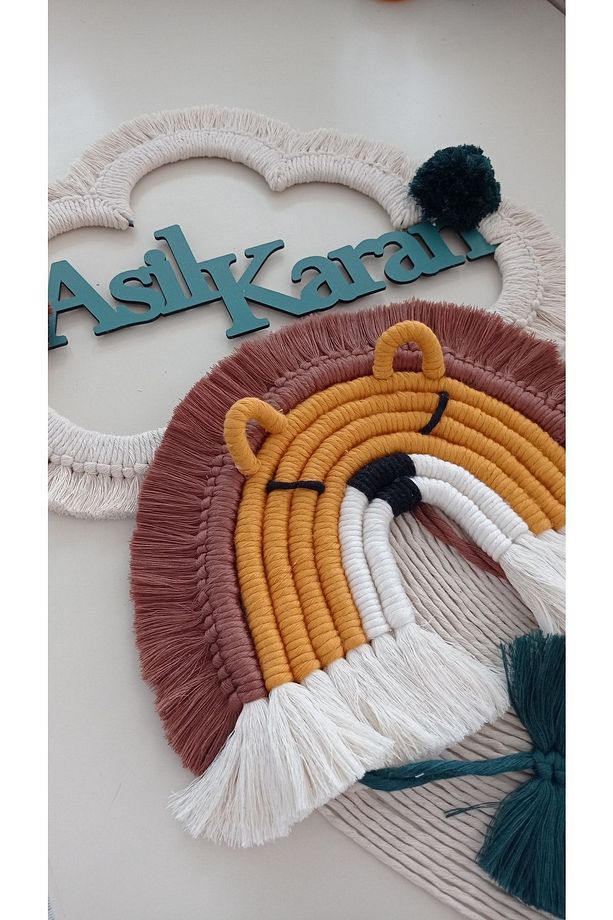 Aslanlı Bebek Odası Dekoru Aslan Kapı Süsü - 3