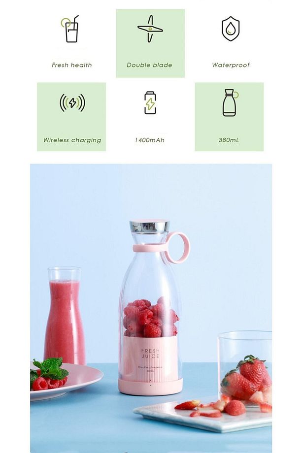 Taşınabilir Kablosuz Şarjlı Kişisel Smoothie El Blender - 6
