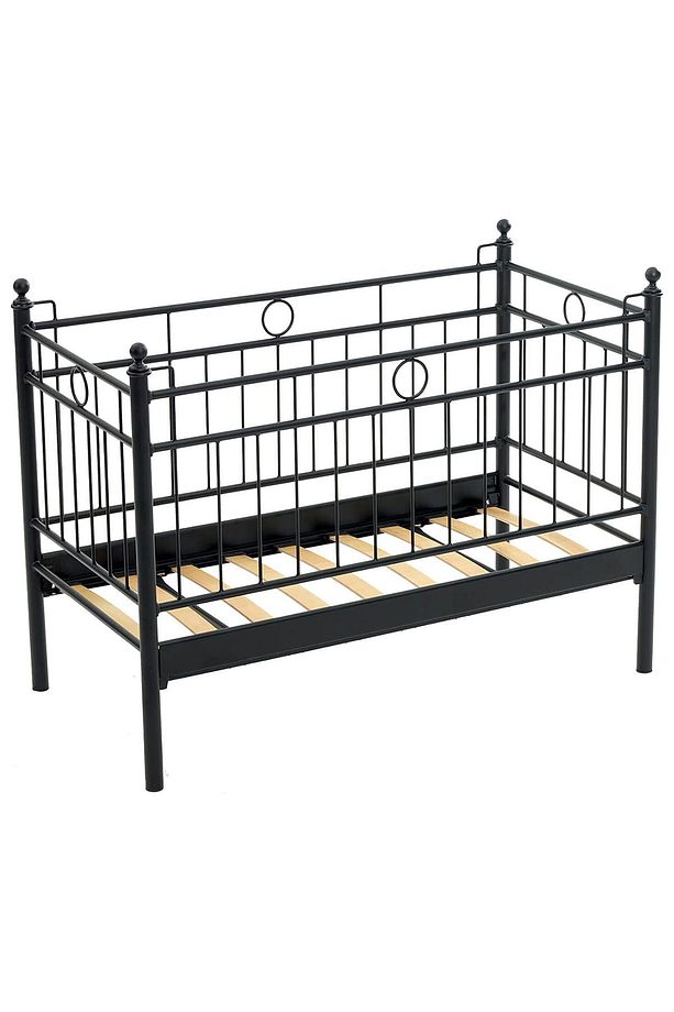 Alpas Bebek Beşiği Karyolası 70x140 Siyah (AHŞAP LATALI) - 5