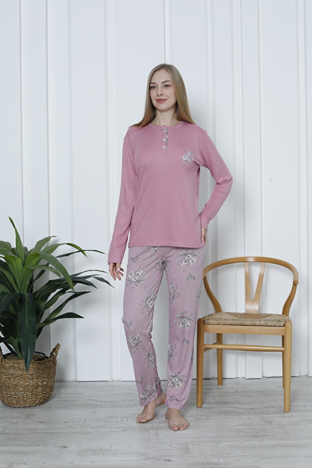 5960 Women's Long Sleeve Relaxed Fit Pajama Set