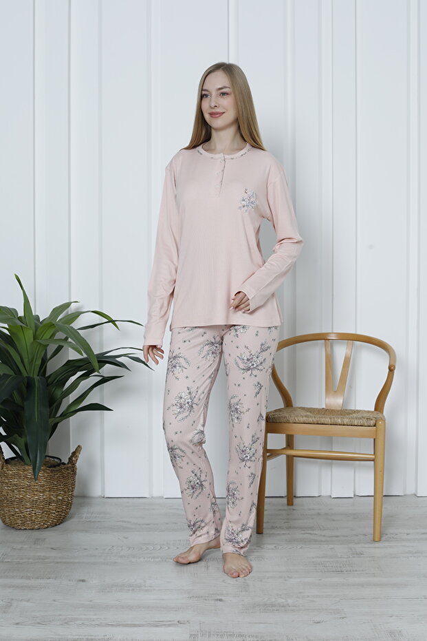 5960 Women's Long Sleeve Relaxed Fit Pajama Set
