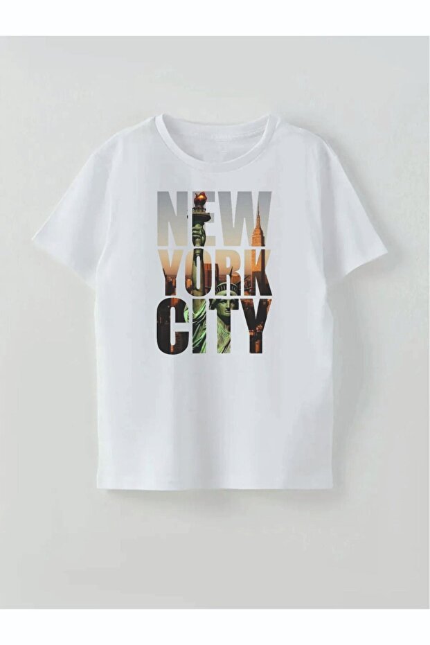 New York City Written Printed Boys' T-Shirt 008