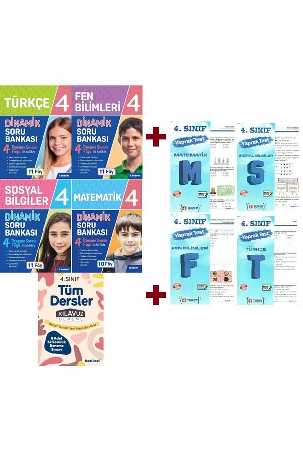 4.sınıf Kazanım Odaklı Soru Bankası Seti + Deneme Sınavı +yaprak Test Süper Set - 1