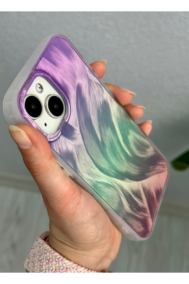 Shine Color Transition Glossy Design Silicone Case Compatible with iPhone 13 - 14 - 15 - 5