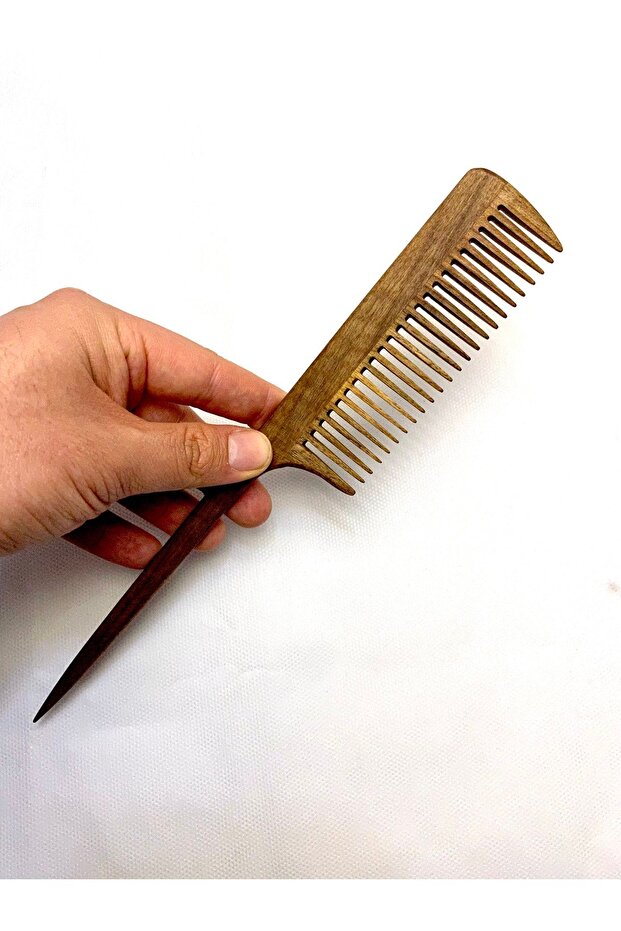 Walnut Wood Quality Wooden Comb, Model 5 (bottled Tight Tooth)