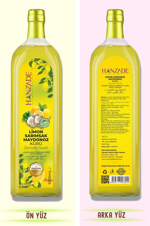 Limon Sarımsak Maydanoz Kürü 1 Litre Cam Şişe - 8