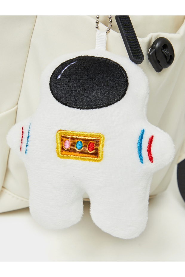 حقيبة ظهر بجيب أمامي عمودي مع سلسلة مفاتيح - 2