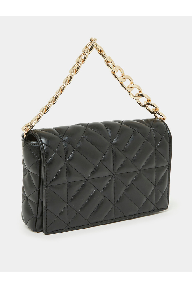 Quilted Clutch Bag with Chain Strap