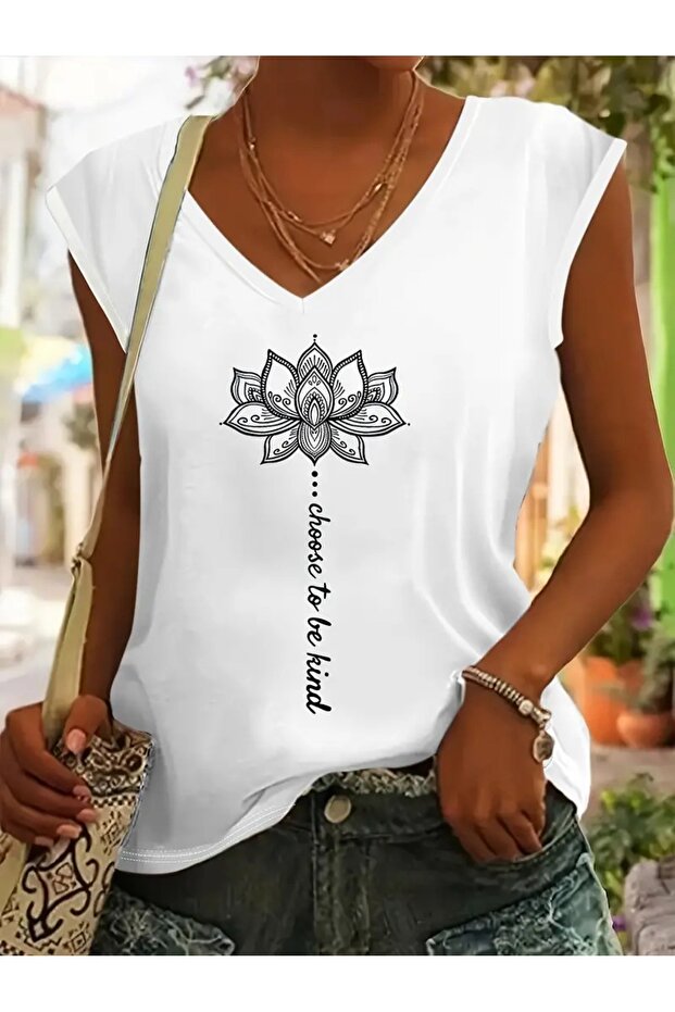 Women's V-Neck Casual Oversize T-shirt