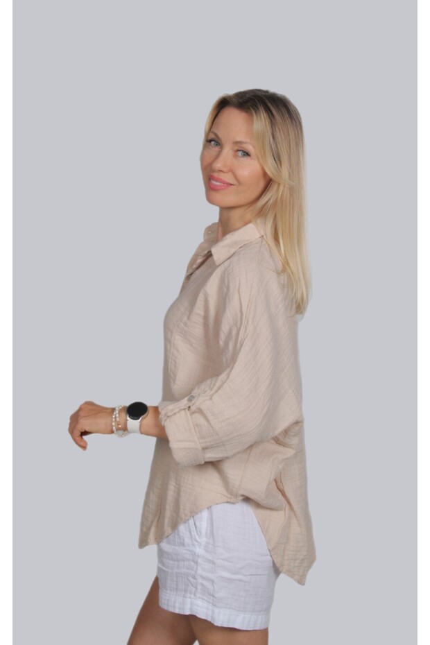 Müslin Kumaş Kısa Şort - 5