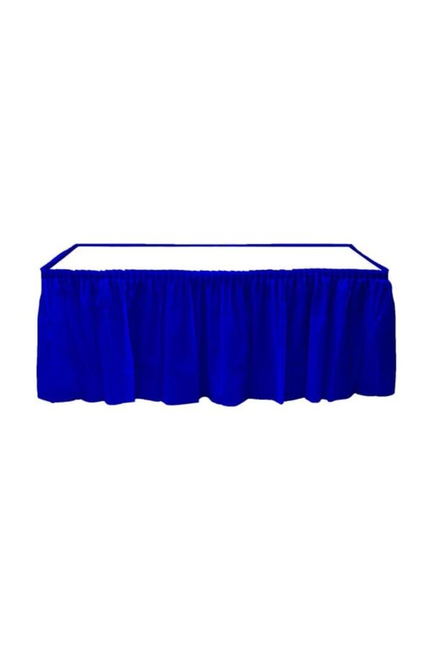 Navy Blue Table Skirt - 75x426 cm Birthday Celebration