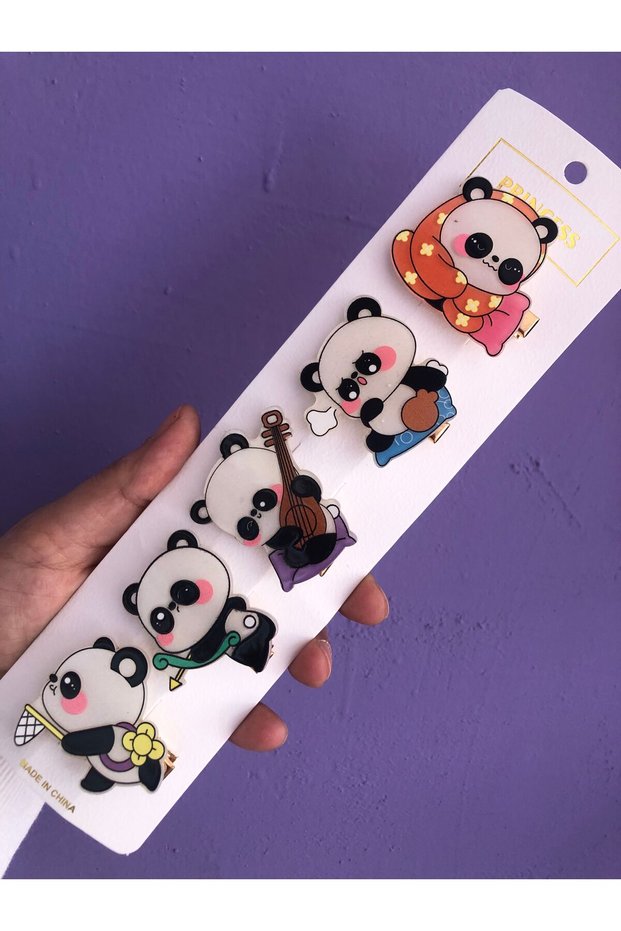 Kung Fu Panda Kawai Korean Anime 5 Pieces 5cm Buckle Set Girl Buckle Set