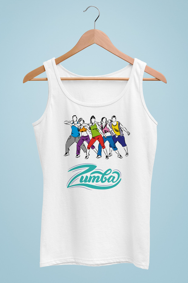 Women's Sling T-Shirt Zumba Design Digital Printed 100% Cotton