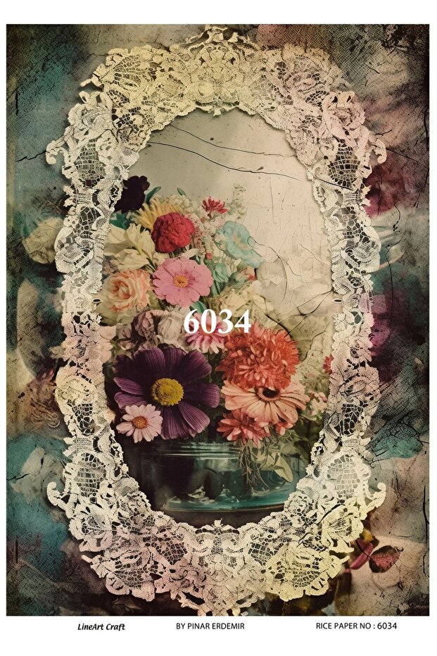 ورق ديكوباج نحاسي - رقم: 6034، 29x42 سم