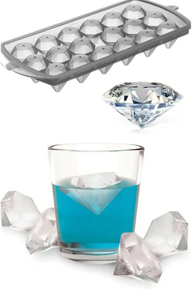 Diamond-Shaped Ice Mold 18-Pack