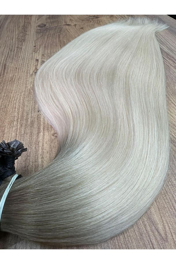 AÇIK KÜLLÜ KUMRAL OMBRELİ GERÇEK SAÇ MİKRO KAYNAK SAÇ KERATİN KAYNAK 0.6 GRM 70 CM 50 ADET - 5