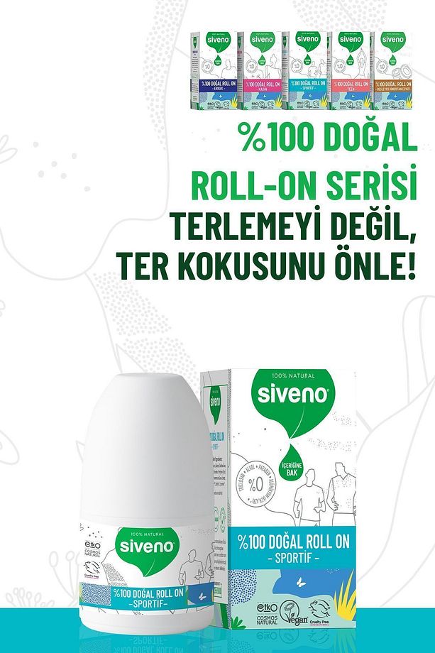 %100 Doğal Roll-On Sportif Sporcu Deodorant Ter Kokusu Önleyici Bitkisel Lekesiz 50 ml X 2 Adet - 7