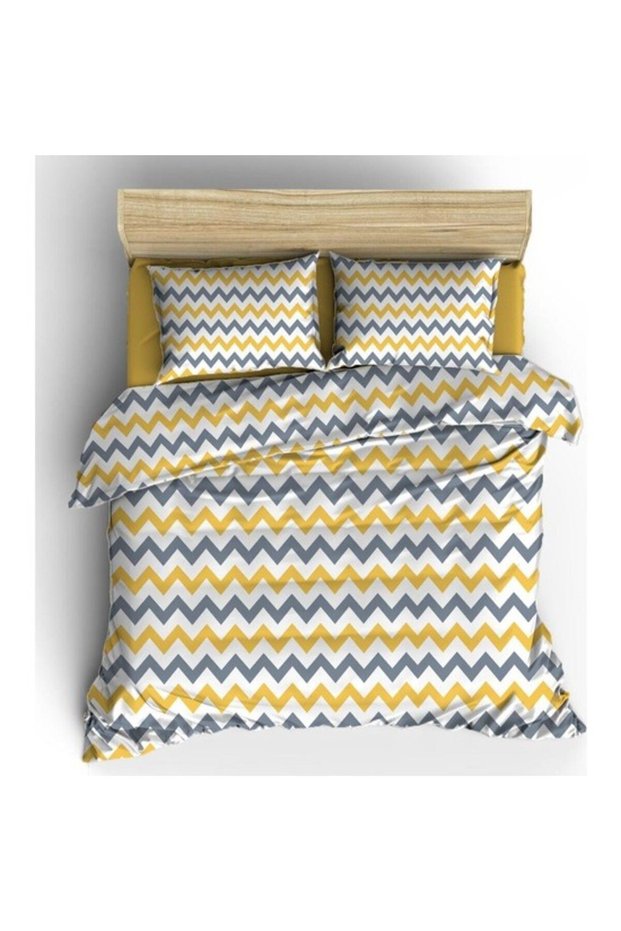 Cotton Duvet Cover Set with Fitted Sheet for 140 X 200 Beds