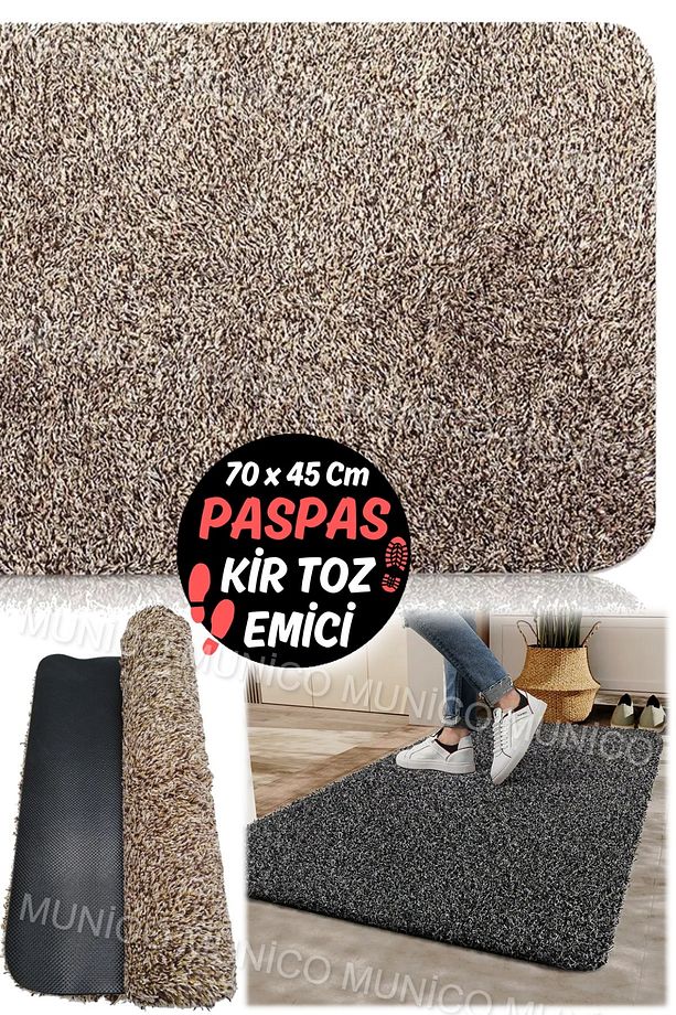 Lateks Kaymaz Taban Yıkanabilir Çamur Kir Temizleyici Paspas Çamaşır Makinesinde Yıkanabilir Paspas - 9