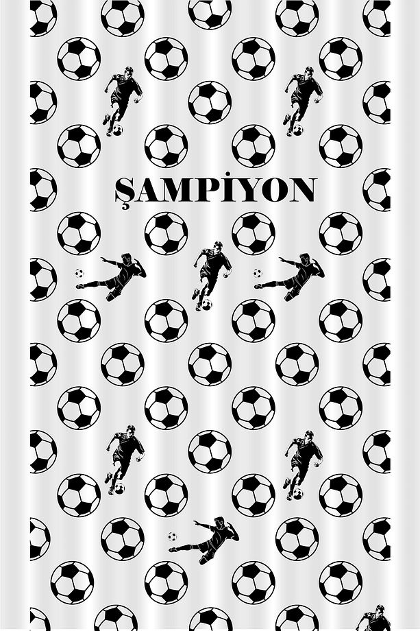 Çocuk Ve Bebek Odası Taraftar Futbol Serisi Fon Perde Tek Kanat (Child Room Curtain) - 2