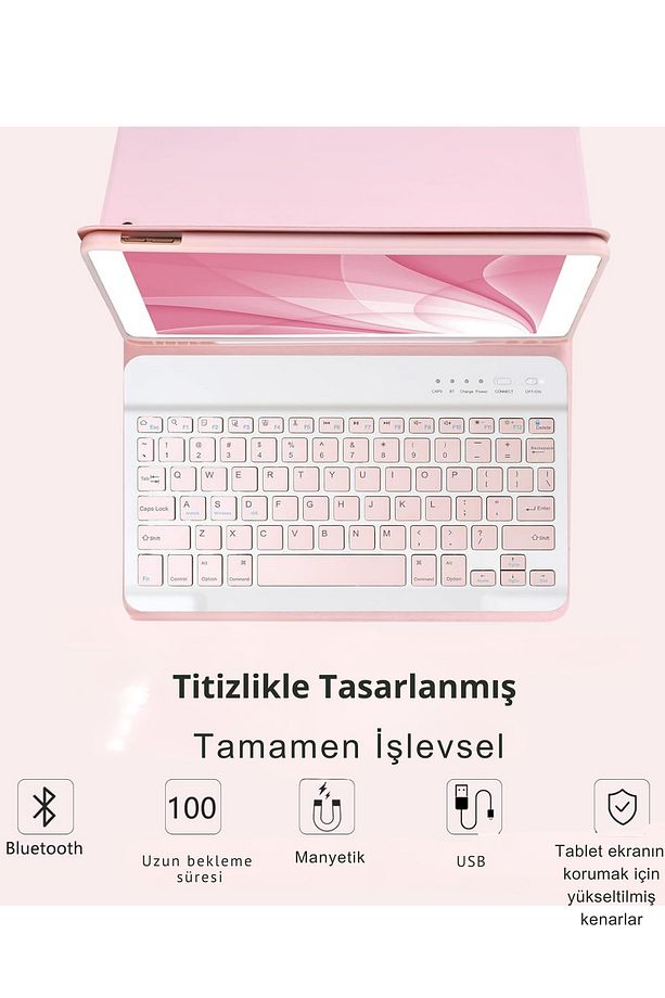 Qpen iPad 2022 10.9 inç  10.nesil Uyumlu Klavyeli Tablet Kılıf - 3