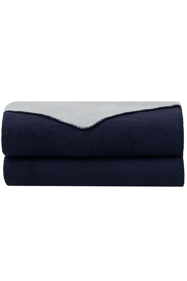 Comfy Welsoft Polar Çift Taraflı Tek Kişilik Yatak Örtüsü Battaniye 150x200 - Lacivert Gri - 4