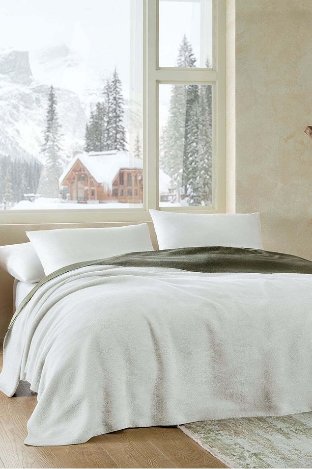 Comfy Tek Kişilik Battaniye - Green Beige - 3