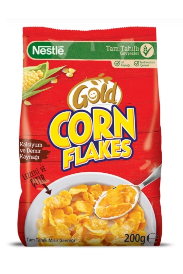 Gold Corn Flakes Tam Tahıllı Mısır Gevreği 200 Gr - 1