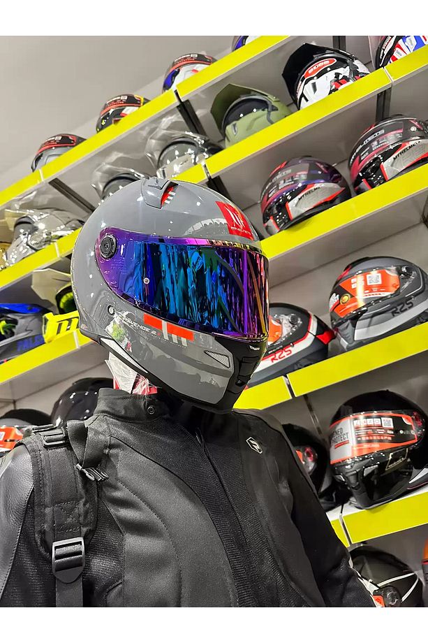 Kask Revenge 2 S Solıd A12 Parlak Nardo Gri (Şeffaf Vizörlü) - 1