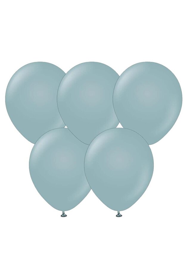 Retro Storm Blue Latex Balloon 10 Pieces