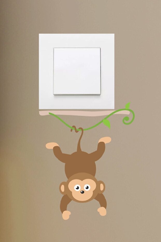 Dangling Monkey Decorative Socket Socket Sticker - 1