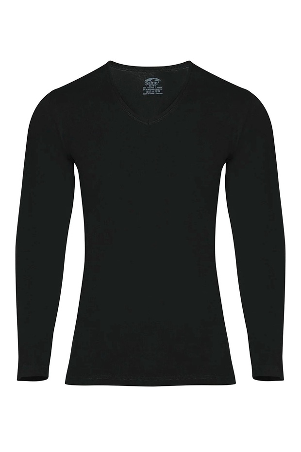 2 Pieces Men's Long Sleeve V-Neck Lycra Bodysuit 95% Cotton 5% Lycra