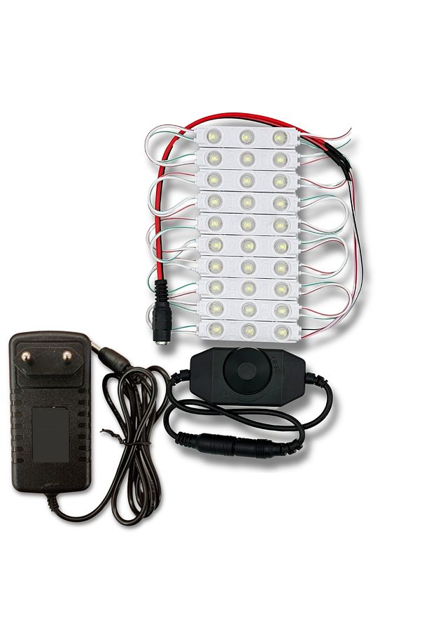 Modül LED 10 Adet Beyaz, Adaptör ve Dali Dimmer Anahtar Dahil Hazır Set Ürün - 1