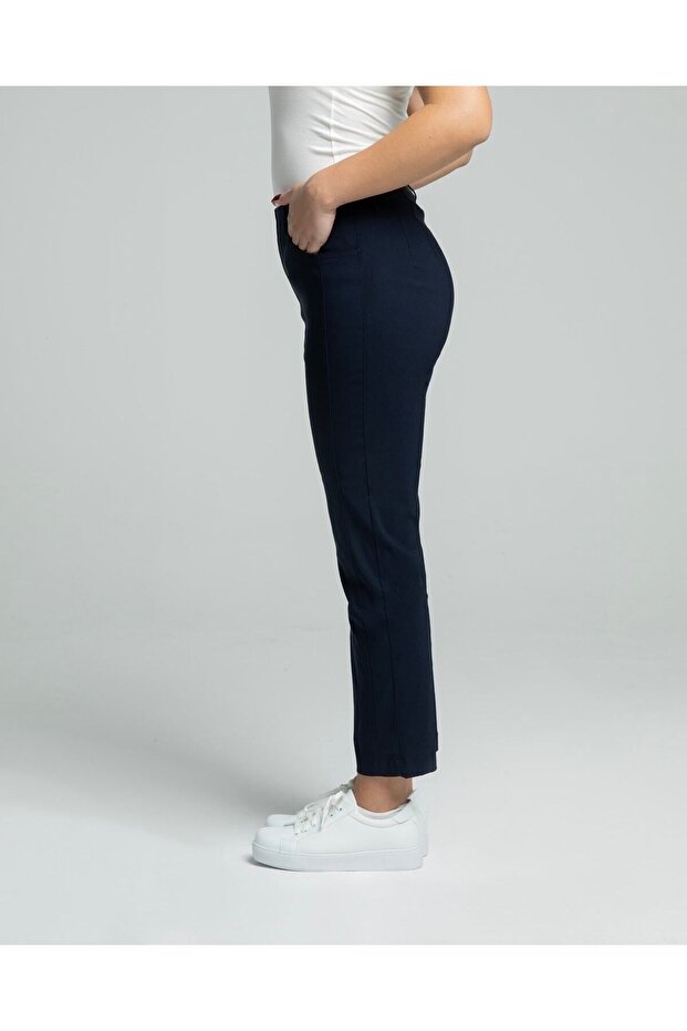 Mony Cropped Viskon Lacivert - 3