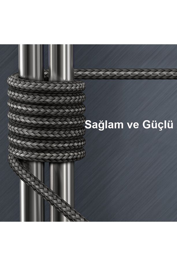 İphone Serisi Uyumlu Usb 3.0 to Lightning 1 Metre Tel Örgü 60W Usb Data Şarj Kablosu - 2