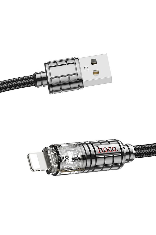 İphone Serisi Uyumlu 1.2 2.4 Amper Destekli USB to Lightning Şarj Data Kablosu Kristal Şeffaf Uç - 5