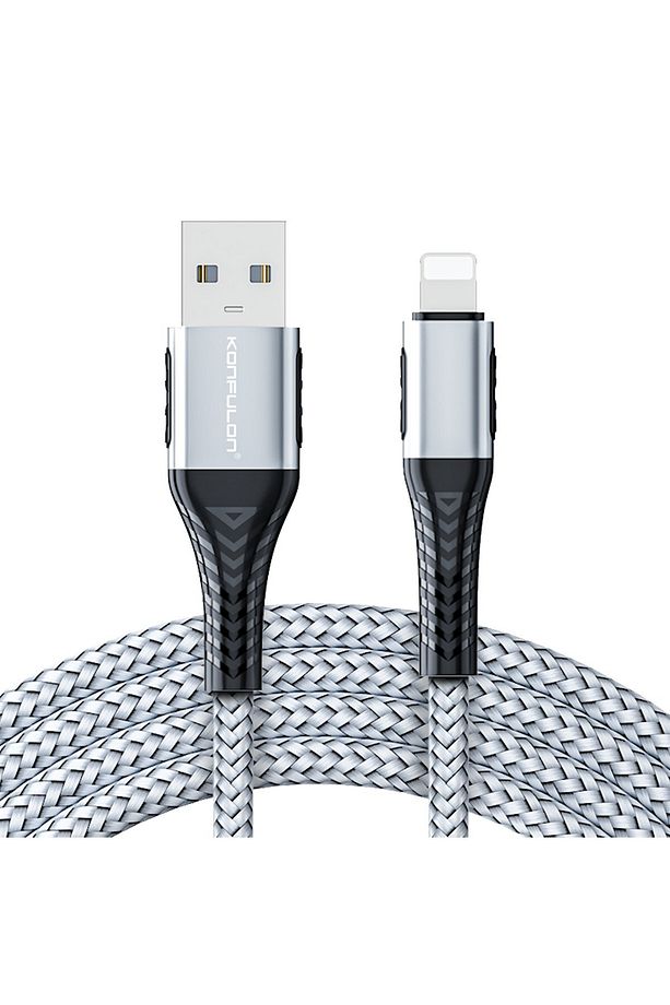 İphone Serisi Uyumlu Usb 3.0 to Lightning 1 Metre Tel Örgü 60W Usb Data Şarj Kablosu - 1